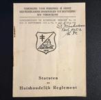 Statuten en huish. reglement tuberculose-vereniging NS (1939, Ophalen of Verzenden, Gebruikt, Trein, Boek of Tijdschrift