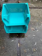 Turquoise Kunststof Bakken/Kratten 11 stuks, Doe-het-zelf en Verbouw, Kratten en Dozen, Gebruikt, 40 tot 60 cm, Opvouwbaar, 50 tot 75 cm