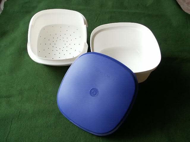 Tupperware Serveerwonder, Huis en Inrichting, Keuken | Tupperware, Gebruikt, Bak of Kom, Blauw, Wit, Ophalen of Verzenden