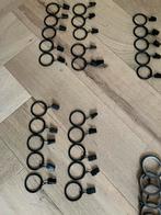 Zwart metalen gordijnringen 40mm diameter, Minder dan 50 cm, Zwart, Nieuw, Ophalen of Verzenden