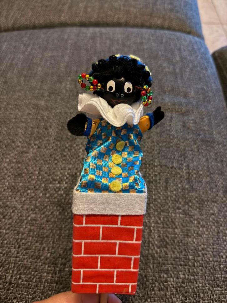 Zwarte Piet Pop up pop schoorsteen vintage Sinterklaas Sint, Verzamelen, Swarovski, Zo goed als nieuw, Figuurtje, Ophalen of Verzenden
