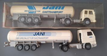 2x Jani Gastransport Truck - Schaal 1:87 beschikbaar voor biedingen