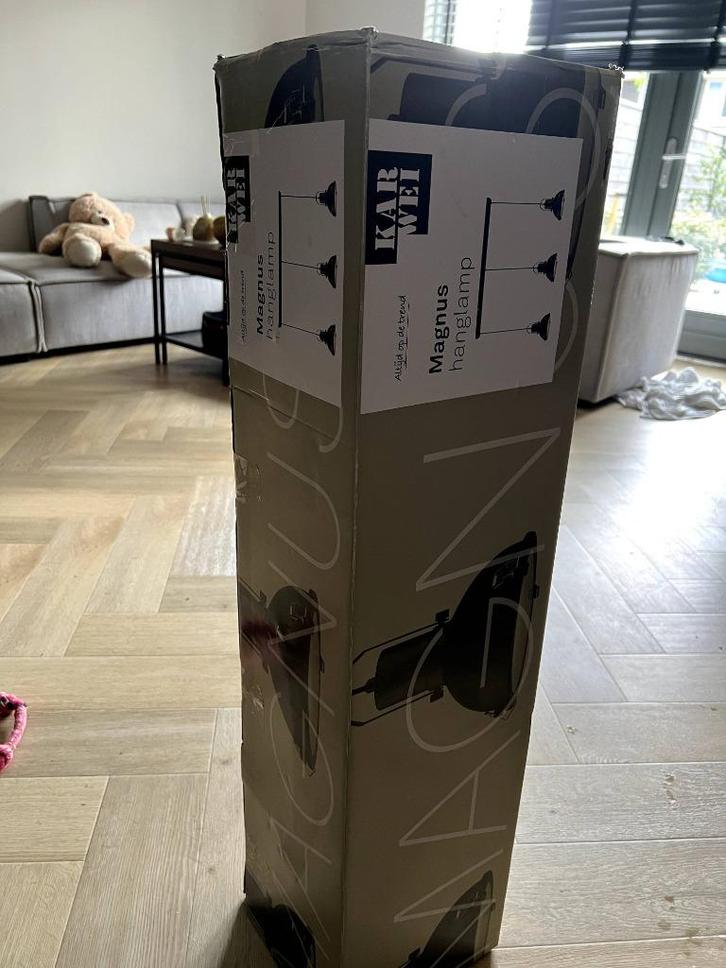 [NIEUW IN DOOS] KARWEI Hanglamp Magnus zwart, Huis en Inrichting, Lampen | Hanglampen, Nieuw, 75 cm of meer, Metaal, Ophalen of Verzenden