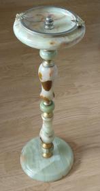 staande asbak; marmer Onyx messing, volgnr 81, Antiek en Kunst, Ophalen of Verzenden