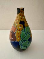 Regina Gouda Plateel Vaasje Lotus Art Deco, Ophalen of Verzenden