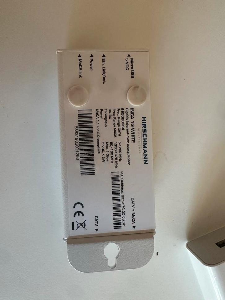 Hirschmann INCA 1G - Gigabit Internet Adapter, Computers en Software, Powerlines, Zo goed als nieuw, Ophalen of Verzenden