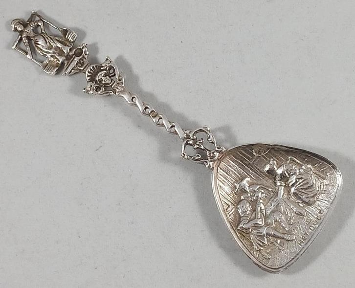 Suikerschep Jan Steen antiek 835 zilver, Antiek en Kunst, Antiek | Goud en Zilver, Zilver, Ophalen of Verzenden