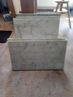 6 stuks marmeren Bianco Carrera platen, Ophalen, Gebruikt, Overige materialen, 20 tot 50 mm