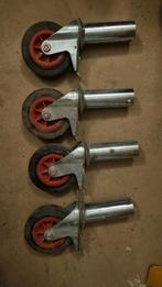 Set van 4 Zwenkwielen - kamerstijger EuroScafold, Doe-het-zelf en Verbouw, Steigers, Ophalen of Verzenden