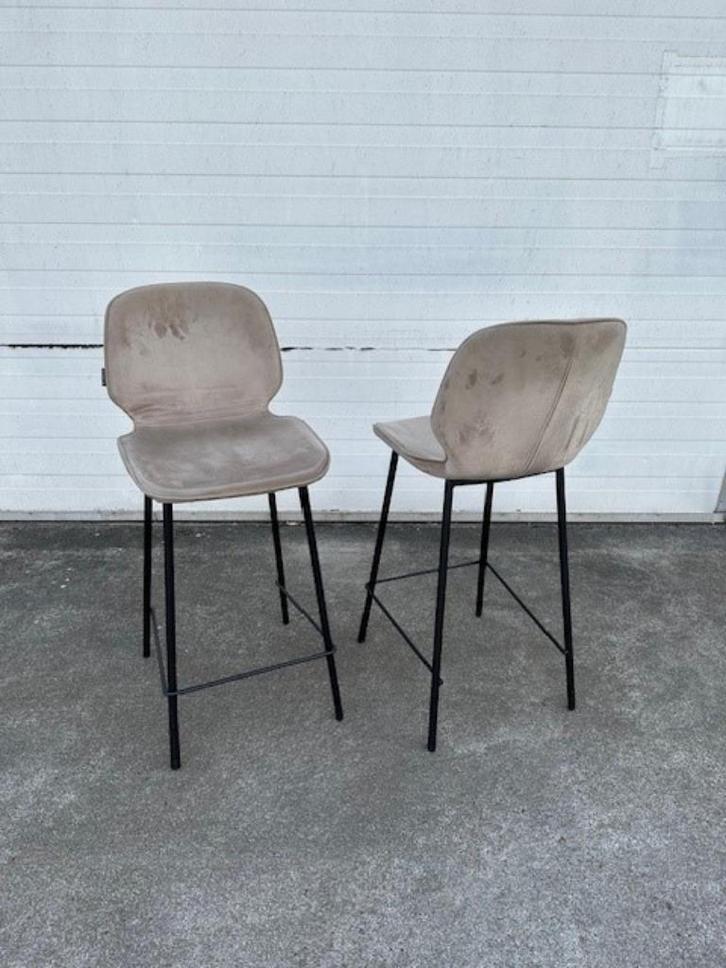 22 taupe luxe bistro horeca restaurant kookeiland krukken, Huis en Inrichting, Barkrukken, Zo goed als nieuw, 60 tot 90 cm, Metaal