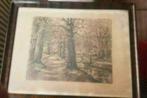 Henri von Rupprecht (1891-1970) Bos Zandbergen Amersfoort, Antiek en Kunst, Kunst | Etsen en Gravures, Ophalen