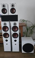 Dali zensor 5.1 set incl. sub e-12f (wit), Audio, Tv en Foto, Luidsprekers, Zo goed als nieuw, 120 watt of meer, Front, Rear of Stereo speakers