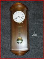 Hermle notenhouten regulateur, Huis en Inrichting, Ophalen, Gebruikt, Analoog, Wandklok