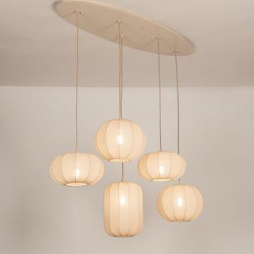 hanglamp 120cm japandi beige bar tafel eettafel ovale lamp beschikbaar voor biedingen