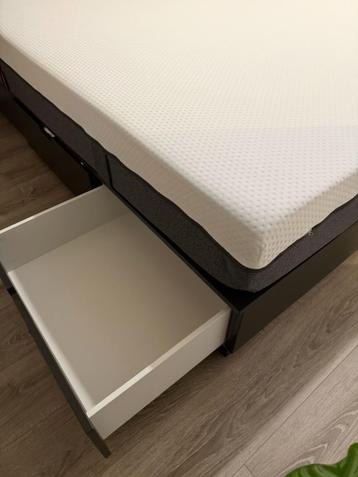 IKEA NORDLI Bed 180x200 met Lades & Hoofdbord - Zwart - afbeelding 3