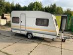 Nette Knaus Sudwind 4mtr. met voortent en luifel, Vast bed, Treinzit, Tot en met 3, Particulier
