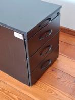 mat zwarte professionele bureau ladekast, Ophalen, Minder dan 50 cm, Gebruikt, 3 of 4 laden