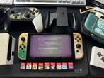 Nintendo Switch OLED TOTK limited edition + 10 games, Switch OLED, Met games, Ophalen of Verzenden, Zo goed als nieuw
