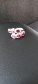 Nieuwe zilveren ring met robijnen, Sieraden, Tassen en Uiterlijk, Verzenden, 19 tot 20, Nieuw, Met edelsteen