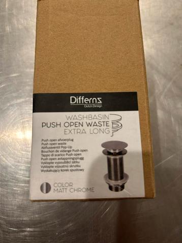 Differnz Wastafel Push Open Waste - Mat Chroom beschikbaar voor biedingen