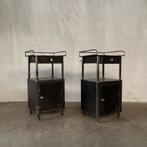 Industriële nachtkastjes, nachtkastje, oude kastjes, kast,, Ophalen, Zo goed als nieuw, Minder dan 45 cm, Minder dan 55 cm