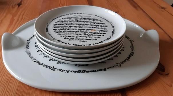 Arzberg, kaasplateau met kaasbordjes, puntgaaf, aan tafel, Huis en Inrichting, Keuken | Servies, Zo goed als nieuw, Bord(en), Overige stijlen
