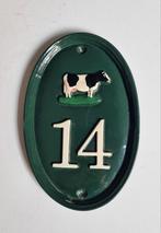 Huisnummer 14 gietijzeren bord, Ophalen of Verzenden, IJzer