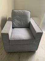 prachtige blauw/grijze fauteuil, Ophalen, 75 tot 100 cm, Zo goed als nieuw, 75 tot 100 cm