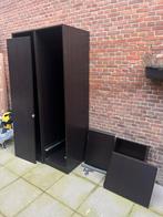 Zwarte PAX kast (2x50cm) met accessoires, Huis en Inrichting, Kasten | Kledingkasten, Ophalen, Overige materialen, Gebruikt, 100 tot 150 cm