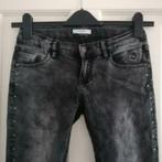 Nik & Nik by Nikkie grijs / zwarte jeans met studs 164 26421, Meisje, ., Nik&Nik, Ophalen of Verzenden