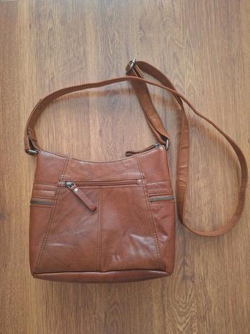 Spikes & Sparrow dames tas - leer - cognac beschikbaar voor biedingen