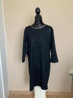 Zwarte glitter jurk 46, Ophalen of Verzenden, Zo goed als nieuw, Zwart, Jurk