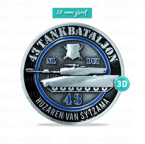 43 Tankbataljon coins, Verzamelen, Militaria | Algemeen, Landmacht, Kunstobject, Nederland, Ophalen of Verzenden