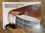 Brochure personenwagen programma Mercedes-Benz 1978, Ophalen of Verzenden, Zo goed als nieuw, Mercedes-Benz, Mercedes