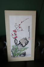 zijde japan schilderij maan van kute - Qian Xiaoyun Shao Sta, Antiek en Kunst, Kunst | Schilderijen | Klassiek, Ophalen of Verzenden