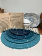 Wendt & Kühn Engelberg Kandelaar Blauw, Antiek en Kunst, Ophalen of Verzenden, Overige materialen