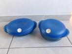 Tupperware magnetronschalen, Huis en Inrichting, Keuken | Tupperware, Ophalen of Verzenden, Zo goed als nieuw, Blauw, Schaal