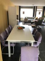 Eettafel met 6 stoelen, Ophalen, Gebruikt, 50 tot 100 cm, Vijf personen of meer