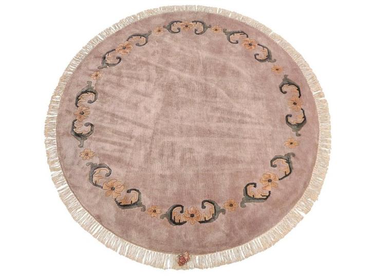Handmade rond Nepal tapijt pastel lila wol 210x210cm, Huis en Inrichting, Stoffering | Tapijten en Kleden, Nieuw, 200 cm of meer