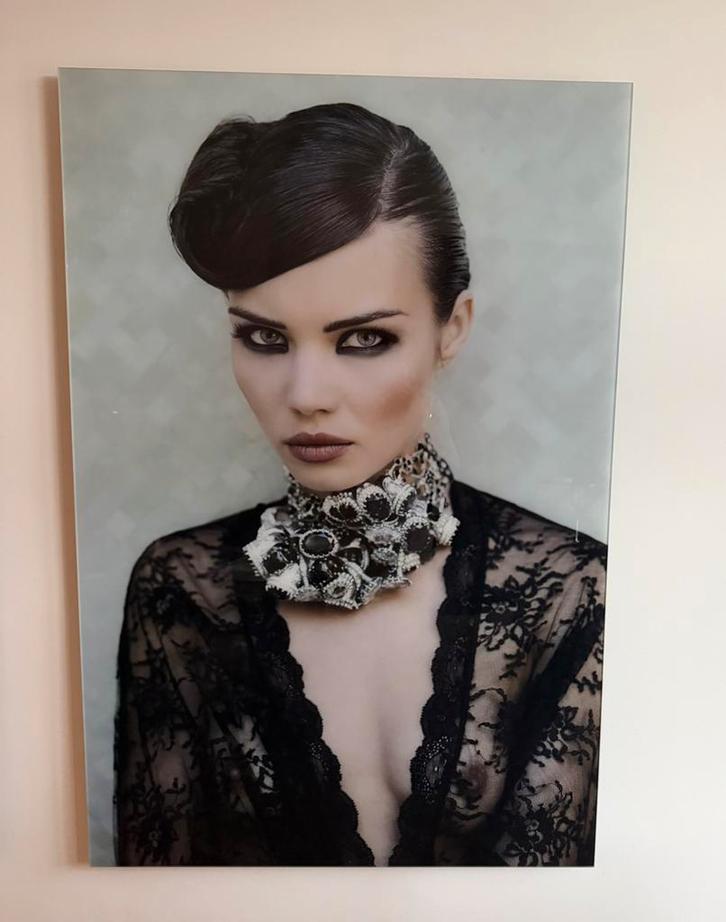 Elegante foto van vrouw in kant-  Marc Lagrange, Antiek en Kunst, Kunst | Tekeningen en Foto's, Ophalen of Verzenden