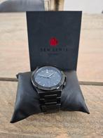 Sem Lewis Zwart Horloge - Waterbestendig, Staal, Staal, Polshorloge, Zo goed als nieuw