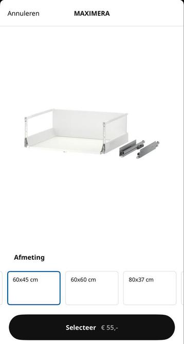 Ikea Metod Maximera lade hoog 60x45 - afbeelding 1