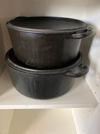 Gietijzeren Pannenset le creuset, Huis en Inrichting, Keuken | Potten en Pannen, Gebruikt, Pannenset, Ophalen of Verzenden, Gietijzer