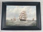 Schilderij schip op zee (Canvasdruk), Antiek en Kunst, Kunst | Schilderijen | Klassiek, Ophalen of Verzenden