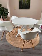 4 eetkamerstoelen, Huis en Inrichting, Stoelen, Gebruikt, Wit, Vier, Ophalen