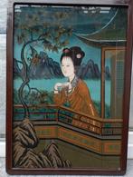 Chinees schilderij op hout ingelijst PRC, Ophalen of Verzenden