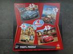 kinderpuzzel Disney Cars - 4 in 1, Ophalen of Verzenden, Meer dan 50 stukjes, Nieuw, 4 tot 6 jaar