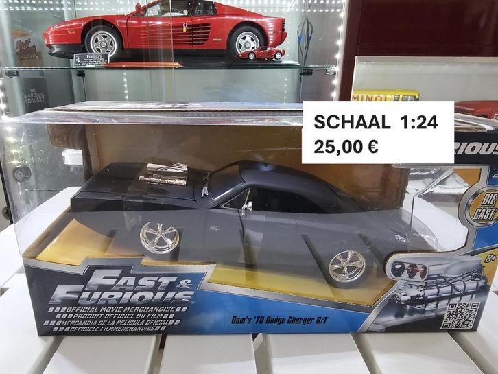 1:24 Jada Fast and the Furious Dons 1970 Dodge charger, Hobby en Vrije tijd, Modelauto's | 1:24, Nieuw, Jada, Ophalen of Verzenden