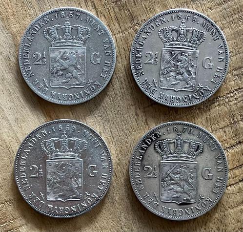 setje rijksdaalders / 2,5 gulden Willem III (1867 - 1870), Postzegels en Munten, Munten | Nederland, Setje, 2½ gulden, Koning Willem III