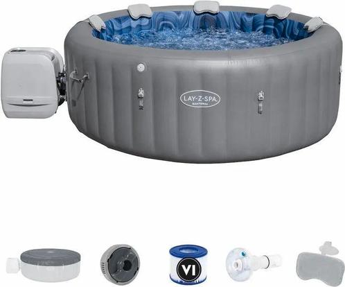 Lay-Z Spa Santorini EnergySense HydroJet opblaasbare spa, Tuin en Terras, Bubbelbaden en Hottubs, Zo goed als nieuw, Opblaasbaar